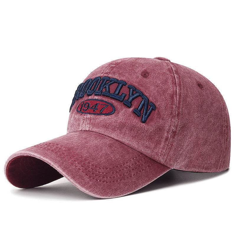 Retro Washed Cotton Cap - Men's Sun Protection & Breathable Style - Buy Center US