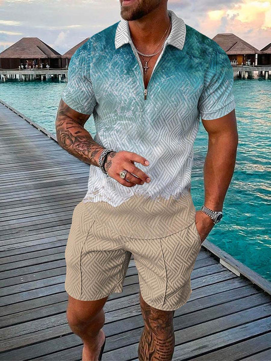 Men's 3D Printed Summer Short Sleeve Shirt Set - Hip Hop Style - Buy Center US