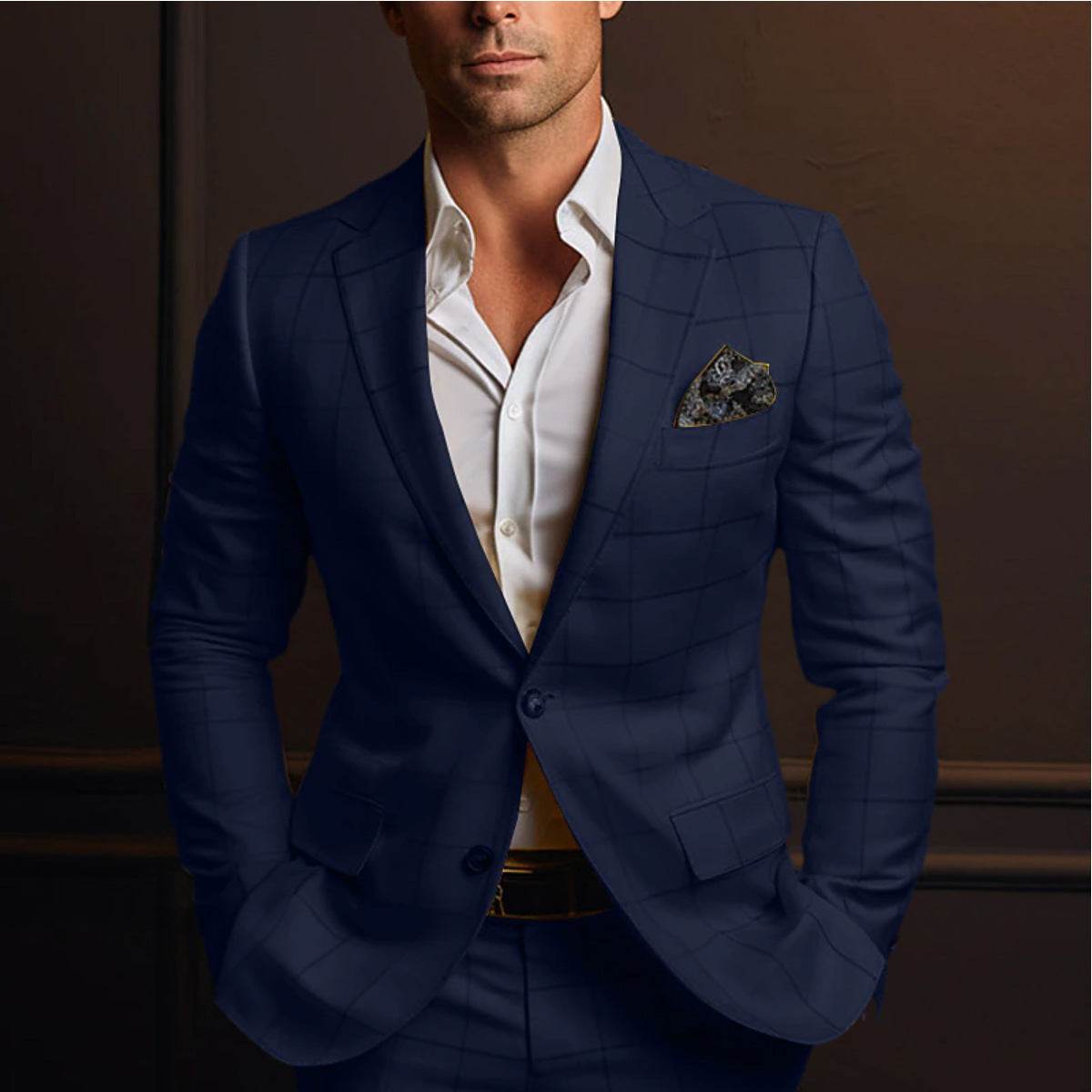 Buycenter Men's Striped Blazer - Casual Slim Fit Jacket for Every Occasion - Buy Center US