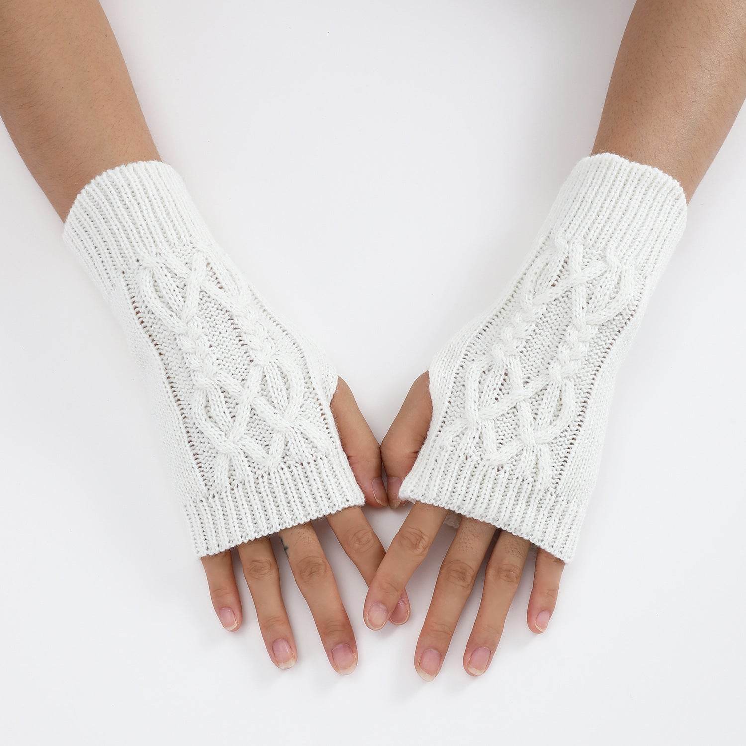 Cute Knitted Half Gloves for Women & Men - Touch Screen, Warm, Stylish - Buy Center US