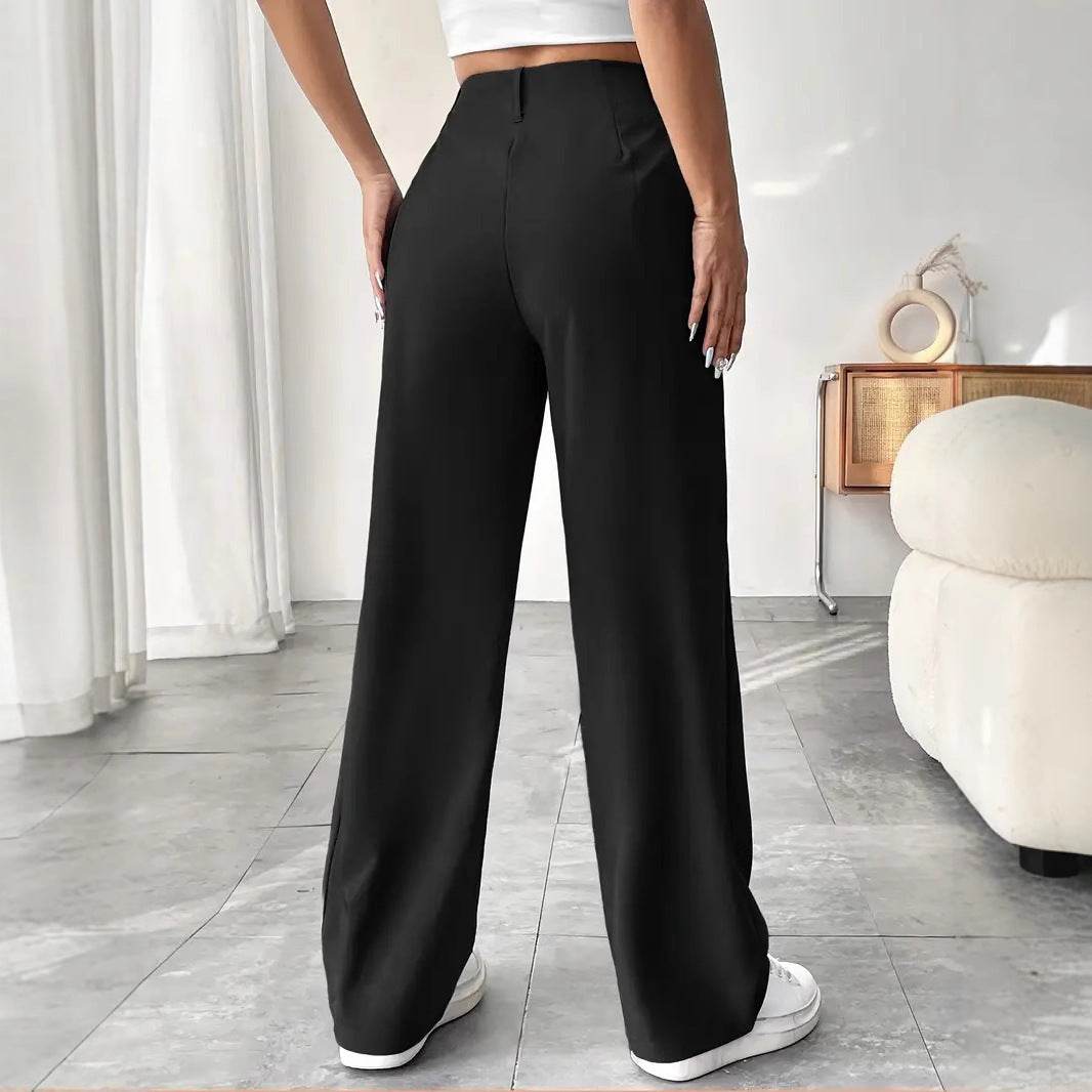High Waist Wide Leg Leisure Suit Pants for Women - Versatile Autumn & Winter Styles - Buy Center US