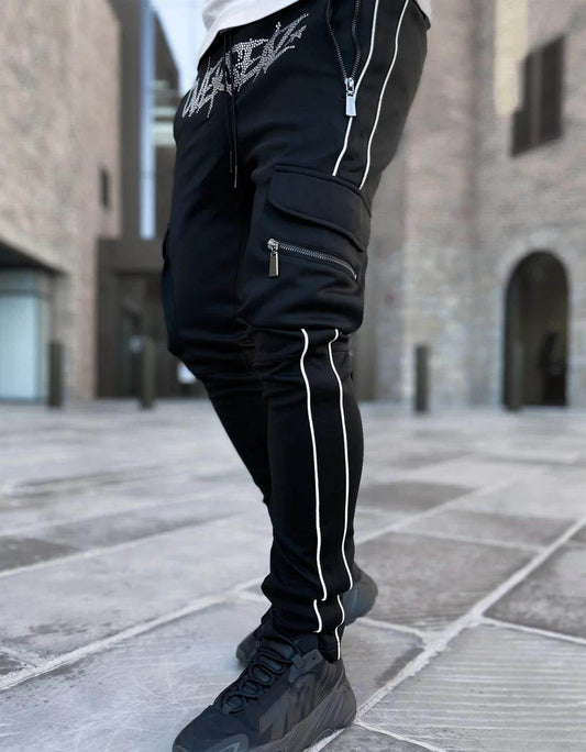 Buycenter Men's Multi Pocket Cargo Pants - Athleisure, Mid-Waist Design - Buy Center US