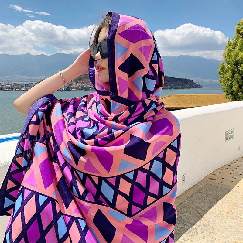 Sanya Seaside Women's Shawl Scarf - Warm & Sunshade for All Seasons - Buy Center US