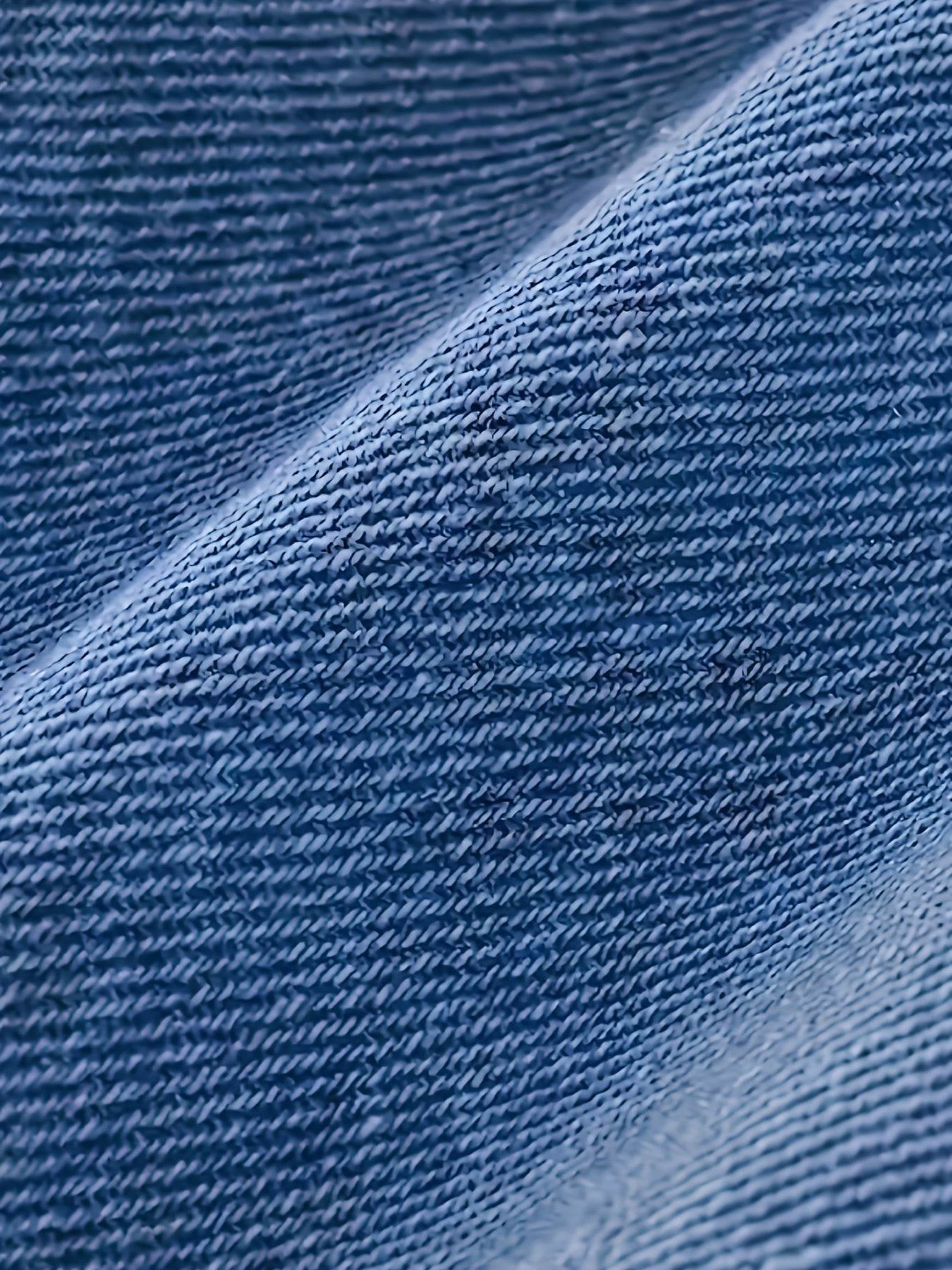 Men's Loose Fit Light Blue Jeans - Non-Stretch Cotton Blend Comfort - Buy Center US