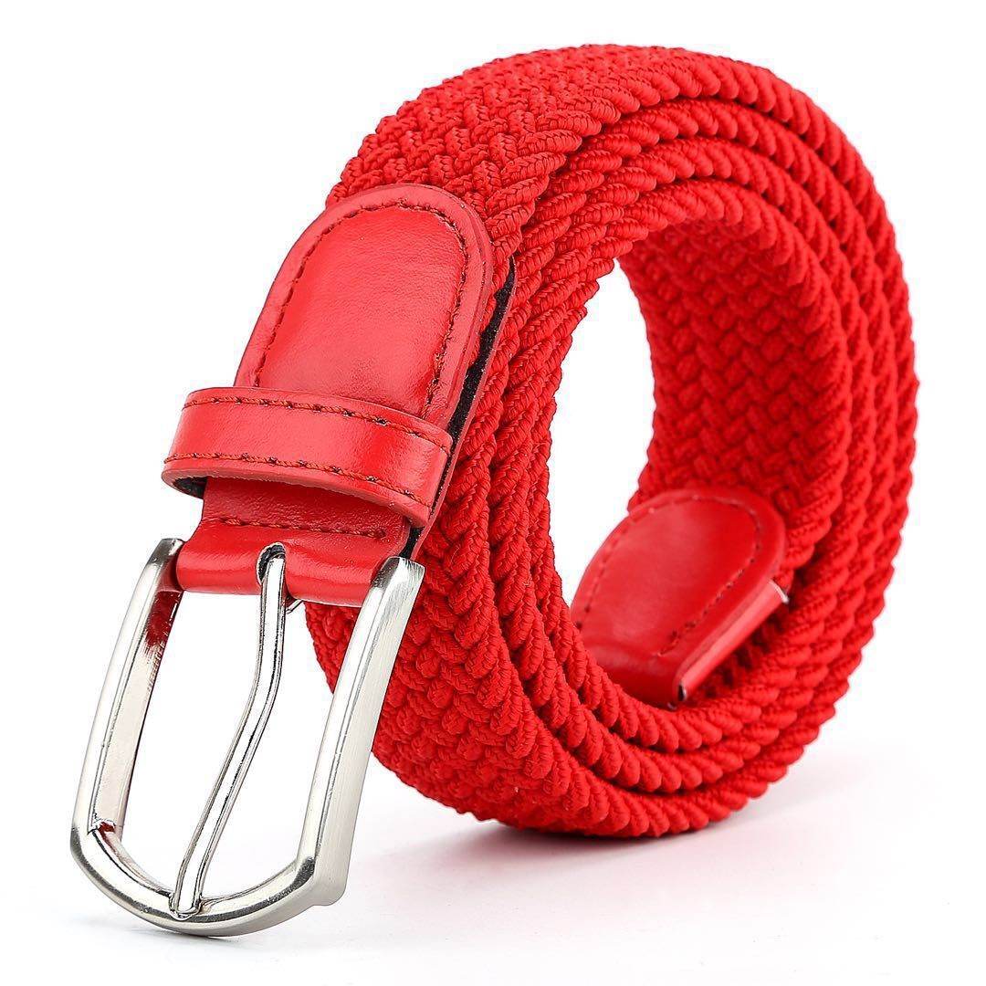 Buycenter Men's Casual Stretch Woven Leather Belt - Bohemian Style, Various Colors - Buy Center US