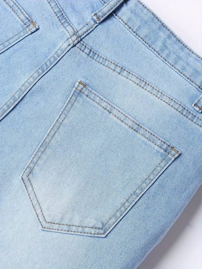 Men's Skinny Fit Stretch Denim Jeans - Light Blue All-Season Slim Style - Buy Center US