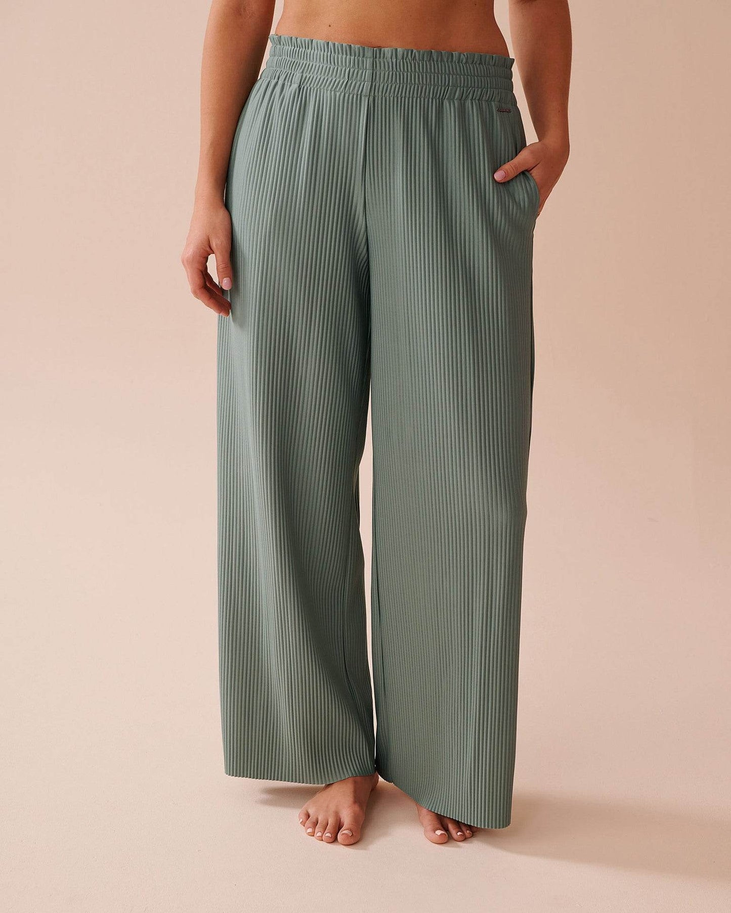 Women's Wide-Leg Mid-Waist Elastic Pants - Loose Fit Fashion Trousers - Buy Center US