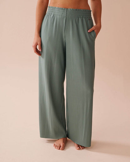 Women's Wide-Leg Mid-Waist Elastic Pants - Loose Fit Fashion Trousers - Buy Center US