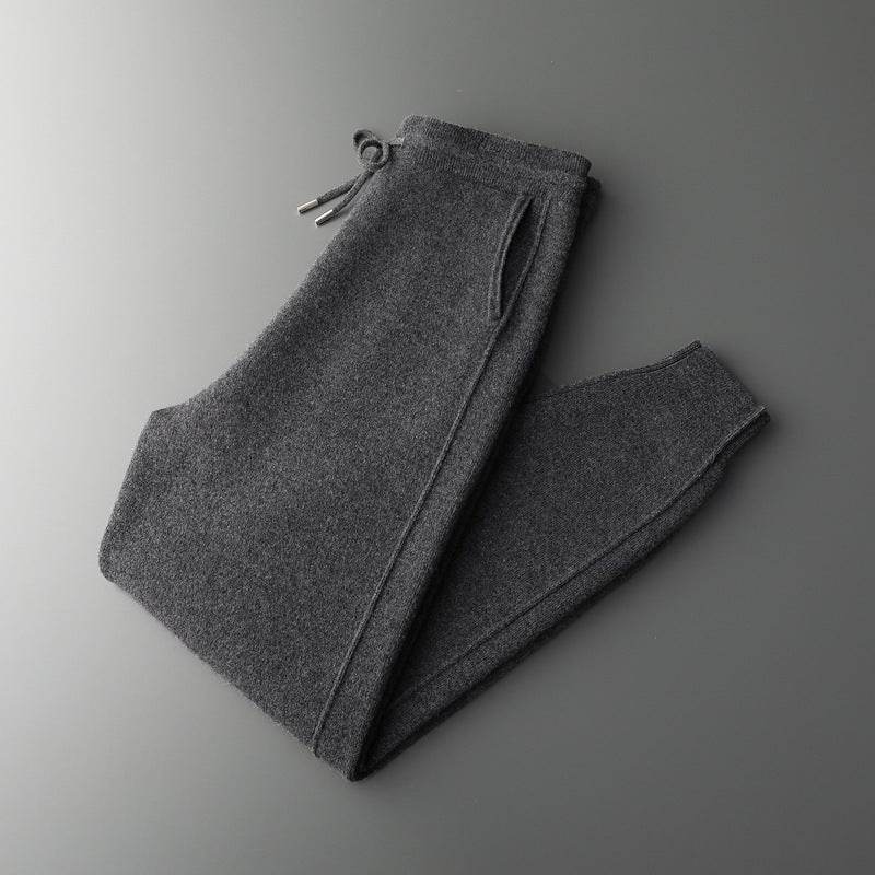 High Waist Casual Harem Pants for Men - Thickened Wool, Loose Fit - Buy Center US