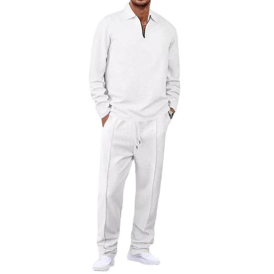 Buycenter Casual Suit - Long Sleeve Zipper Trousers in Various Colors - Buy Center US