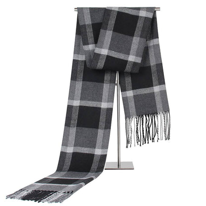Buycenter Men's Casual Plaid Scarf - Warm Imitation Cashmere Style - Buy Center US