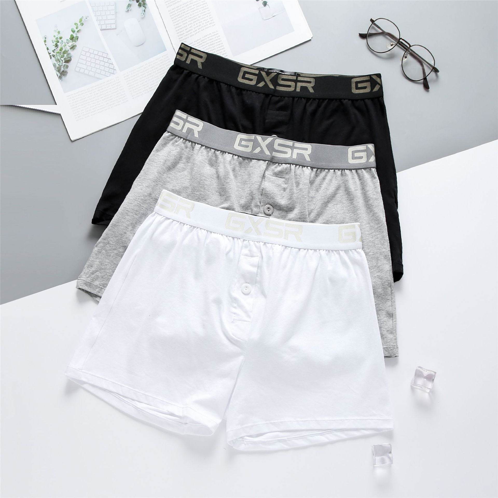 Buycenter Men's Low Waist Cotton Underwear - Breathable Boxer Shorts - Buy Center US