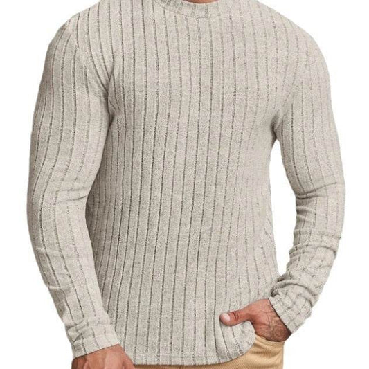 Casual Solid Color Round Neck Pullover T-shirt - Slim Fit for All Seasons - Buy Center US