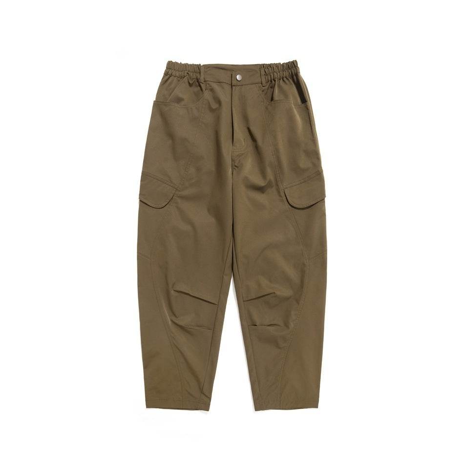 Buycenter Men's Leisure Cargo Trousers - Chemical Fiber Blend, Straight Fit - Buy Center US