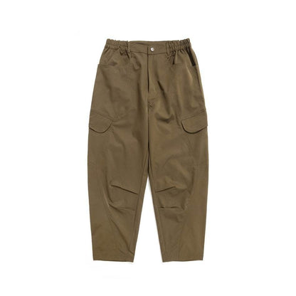 Buycenter Men's Leisure Cargo Trousers - Chemical Fiber Blend, Straight Fit - Buy Center US