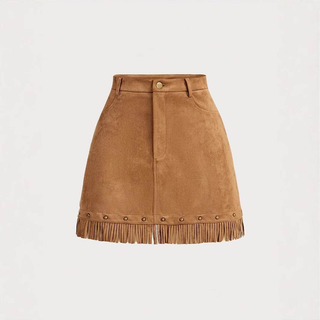 Women's Solid Color Tassel Wrap Skirt - Elegant Summer Style for Any Occasion - Buy Center US