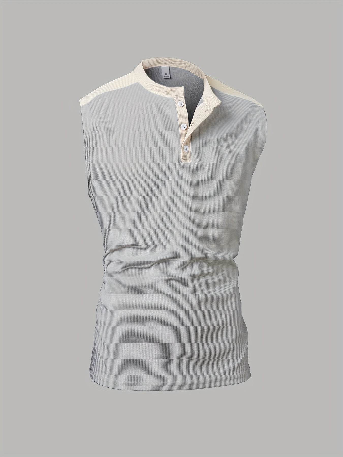 Men's Summer Waffle Knit Sleeveless Vest - Breathable, Casual Layering Top - Buy Center US