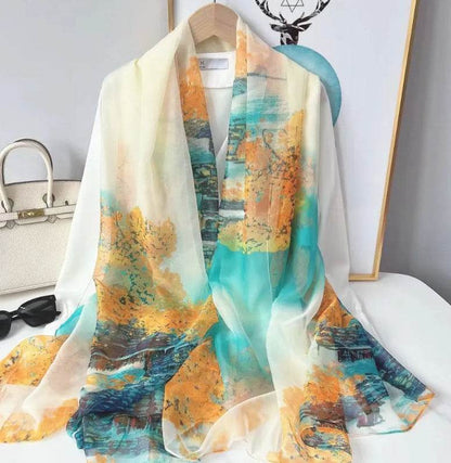 Fashionable Yourou Yarn Rose Scarf for Women - Stylish 135x180cm Design - Buy Center US
