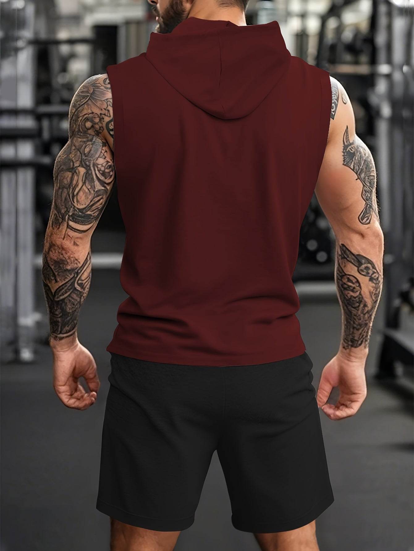 Men's Casual Hooded Tank Top & Shorts Set - Skull Print Summer Sportswear - Buy Center US