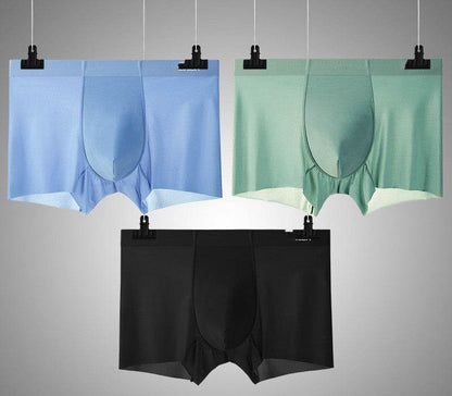 Buycenter Men's Ice Silk Traceless Underpants - Breathable Comfort, 3 Pack - Buy Center US