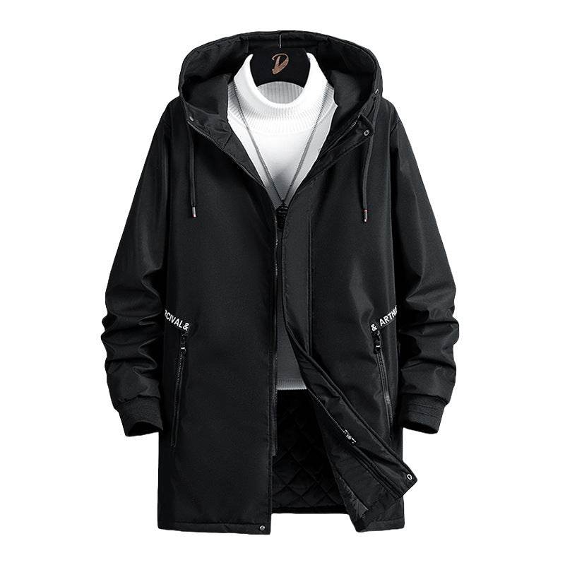 Trendy Men's Hooded Trench Coat - All-Matching Spring & Autumn Style - Buy Center US