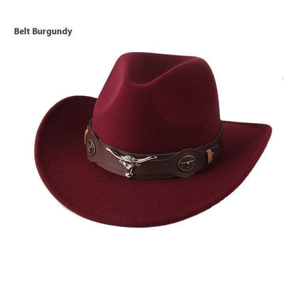 Woolen Cowboy Hat for Men & Women - Adjustable Ethnic Style Summer Accessory - Buy Center US