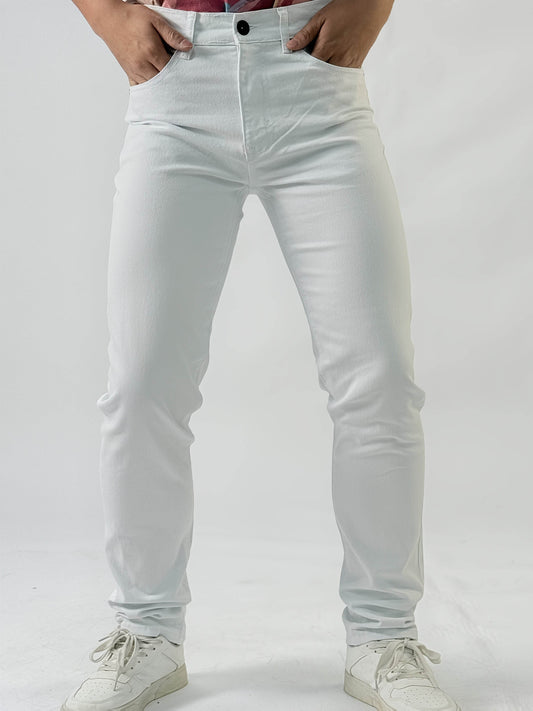 Men's Casual Jeans - Mid-Rise Cotton Blend, Raw Wash Detail for All-Season - Buy Center US
