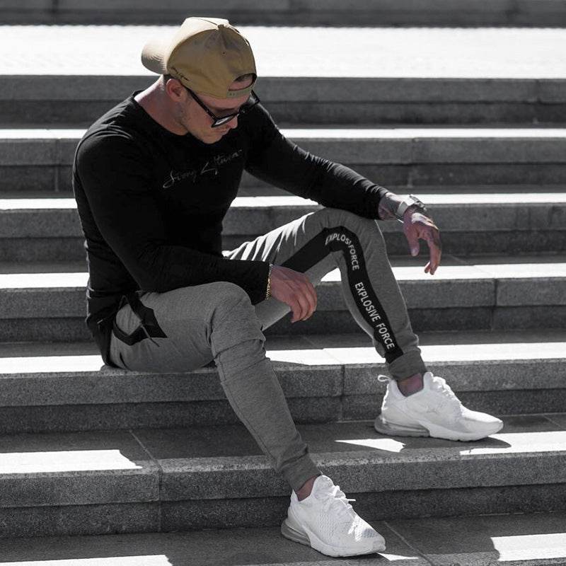 Buycenter Men's Slim Casual Sports Pants - Cotton for Fitness & Leisure - Buy Center US
