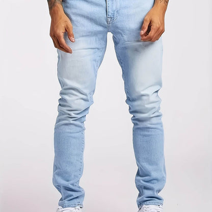 2024 Men's Skinny Fit Jeans - Casual All-Season Denim, Medium Stretch - Buy Center US