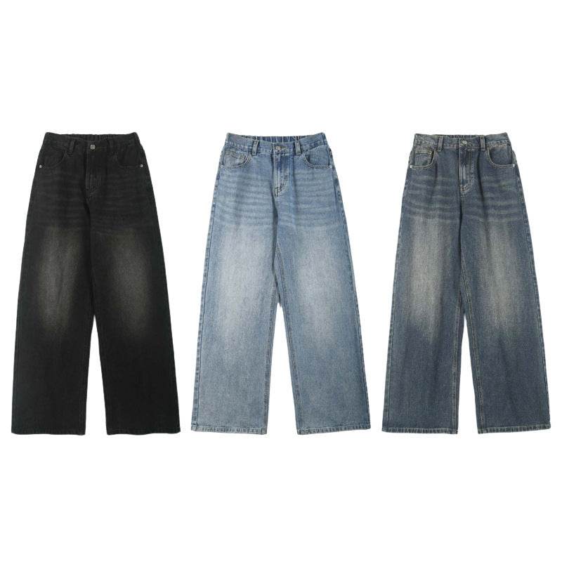 Buycenter Vintage Wide-Leg Pants for Men and Women - Washed-Out Style - Buy Center US