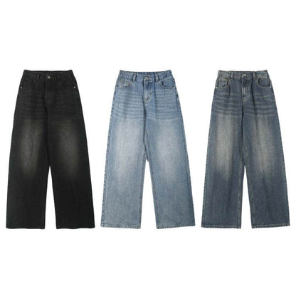 Buycenter Vintage Wide-Leg Pants for Men and Women - Washed-Out Style - Buy Center US