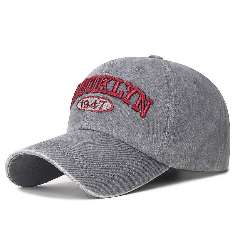 Retro Washed Cotton Cap - Men's Sun Protection & Breathable Style - Buy Center US