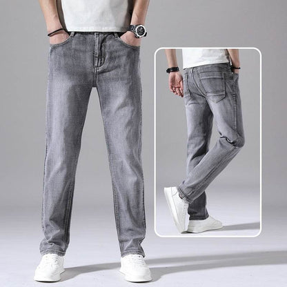 Retro Thin Jeans for Men - Loose Casual Trousers in Various Colors - Buy Center US