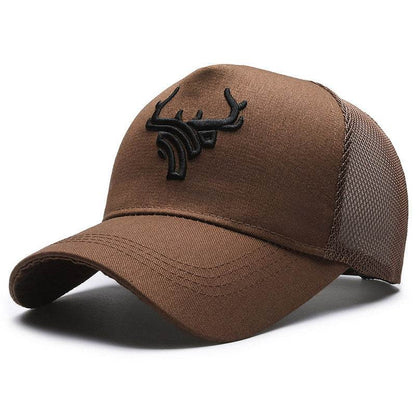 Men's Breathable Deer Head Baseball Cap - Adjustable Summer Sunshade - Buy Center US