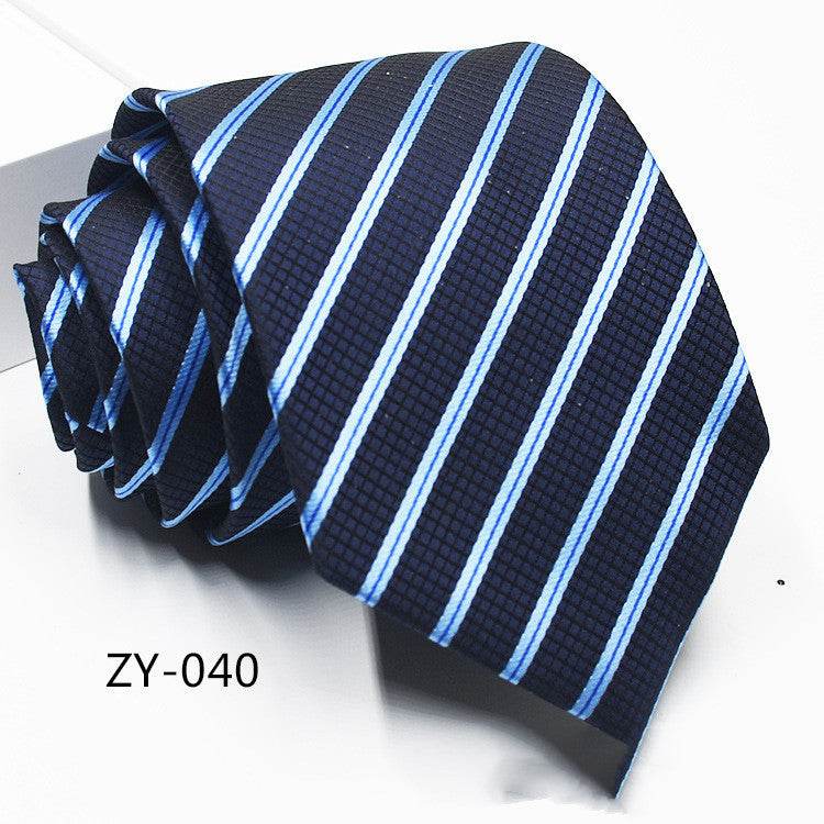 Buycenter Men's 1200D Striped Tie - Elegant Jacquard Style, Various Colors - Buy Center US