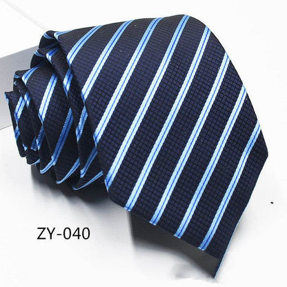 Buycenter Men's 1200D Striped Tie - Elegant Jacquard Style, Various Colors - Buy Center US