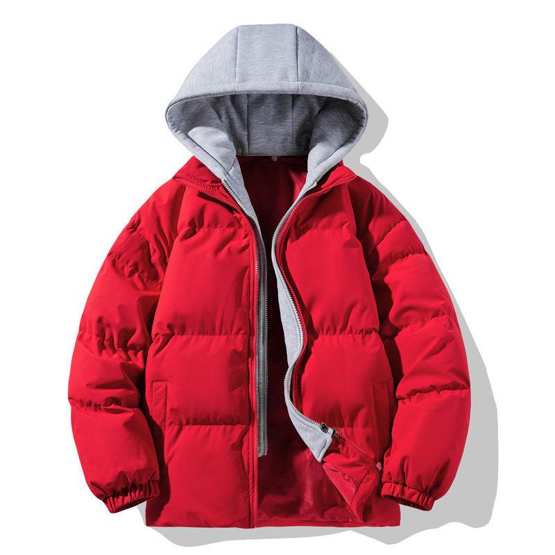 Buycenter Men's Thickened Warm Coat - Fake Two-Piece Cardigan Style - Buy Center US