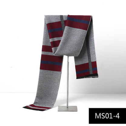 Buycenter Men's Cashmere Warm Scarf - Stylish Grid Design for Autumn - Buy Center US