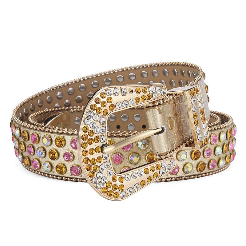 Buycenter Men Women Alloy Belt - Punk Rock Rivet Design, Multiple Colors - Buy Center US
