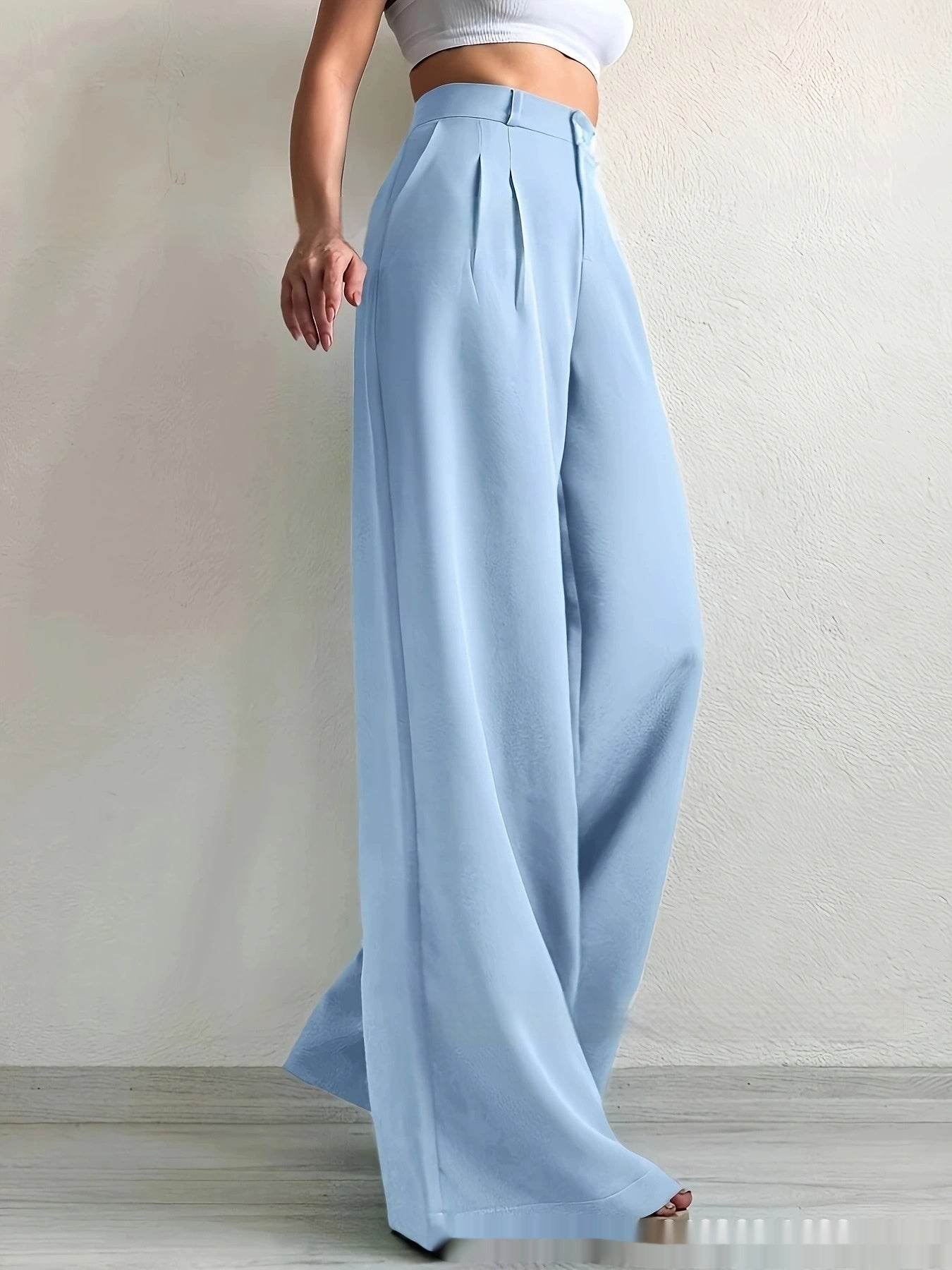 Elegant Bootcut Trousers - Solid Color Formal Pants for Every Occasion - Buy Center US