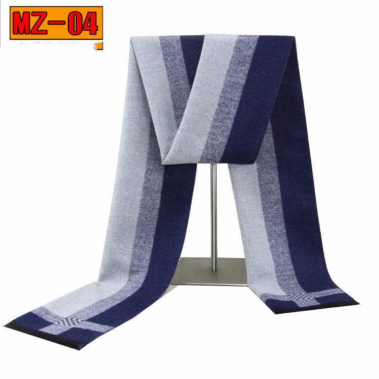 Buycenter Men's Thick Plaid Scarf - Warm Cotton for Winter & Autumn - Buy Center US