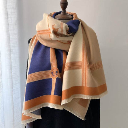 Women's Thickening Shawl Scarf - Stylish Warmth with Tassels - Buy Center US