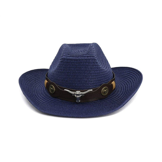 Western Cowboy Straw Hat - Unisex European-American Style for All Seasons - Buy Center US