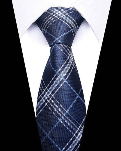 Buycenter 8cm Striped Tie - High-Quality Polyester for Professional Styling - Buy Center US