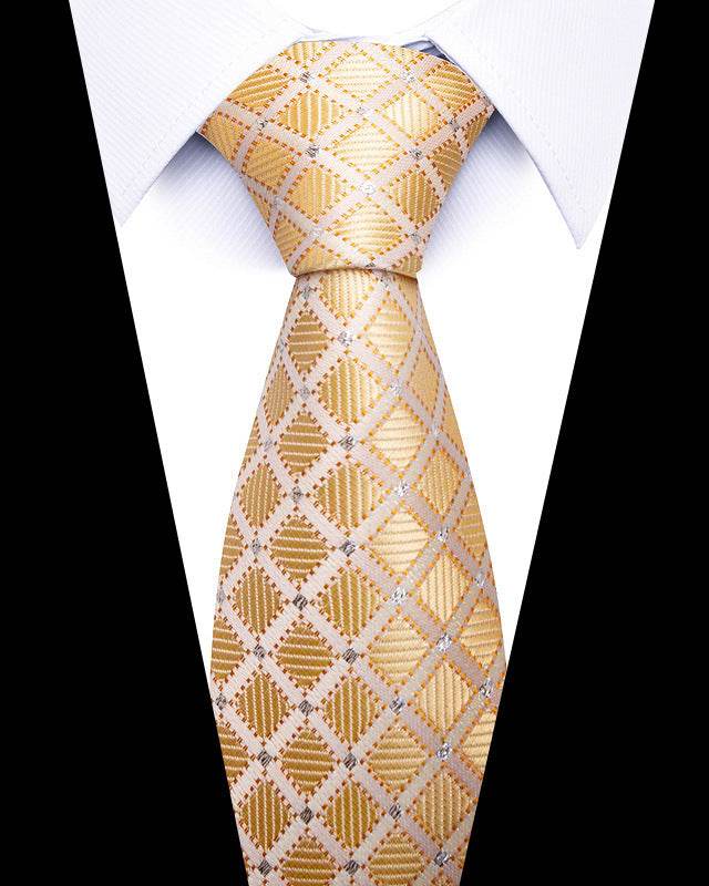 Buycenter 8cm Striped Tie - High-Quality Polyester for Professional Styling - Buy Center US
