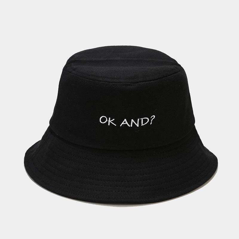 Macaron OK Embroidered Fisherman Hat - Unisex Cotton Wide Brim Style - Buy Center US