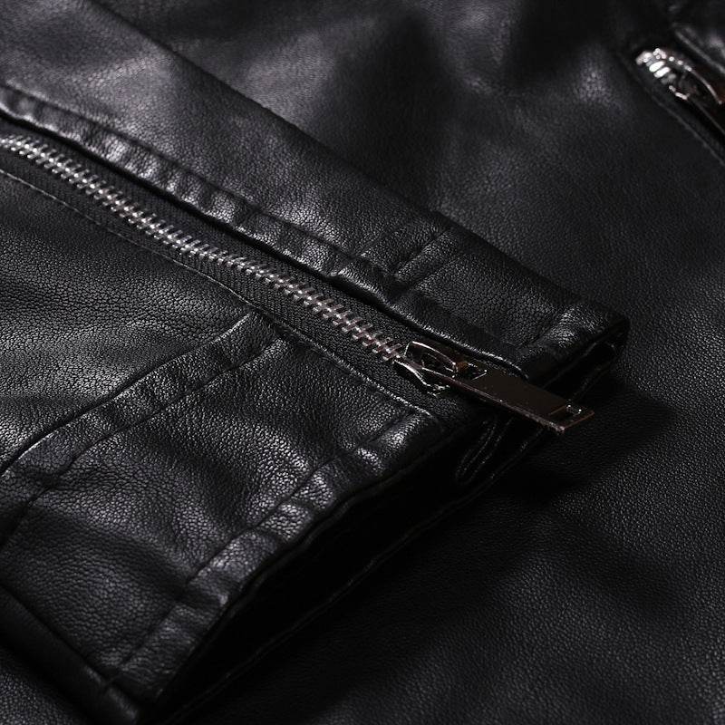 Buycenter Plus Size Motorcycle Leather Jacket - Stylish Cowhide Coat - Buy Center US