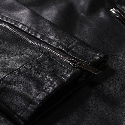 Buycenter Plus Size Motorcycle Leather Jacket - Stylish Cowhide Coat - Buy Center US