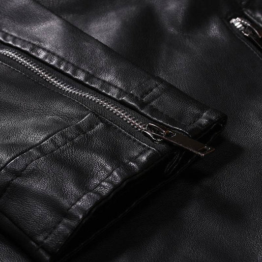 Buycenter Plus Size Motorcycle Leather Jacket - Stylish Cowhide Coat - Buy Center US