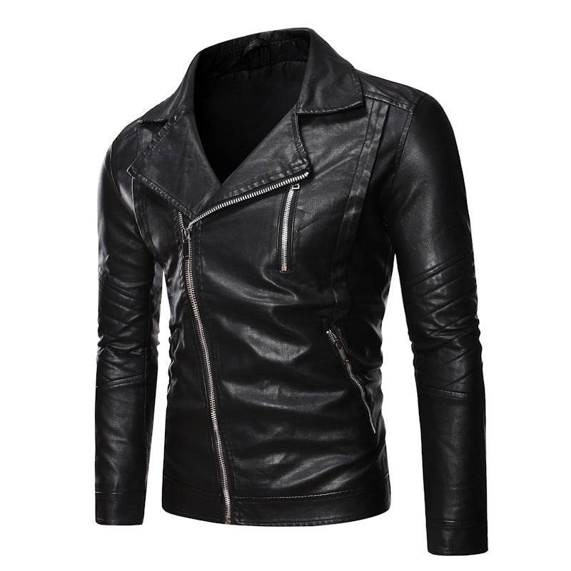 Buycenter Plus Size Motorcycle Leather Jacket - Stylish Cowhide Coat - Buy Center US